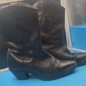 Black Western Leather Boots